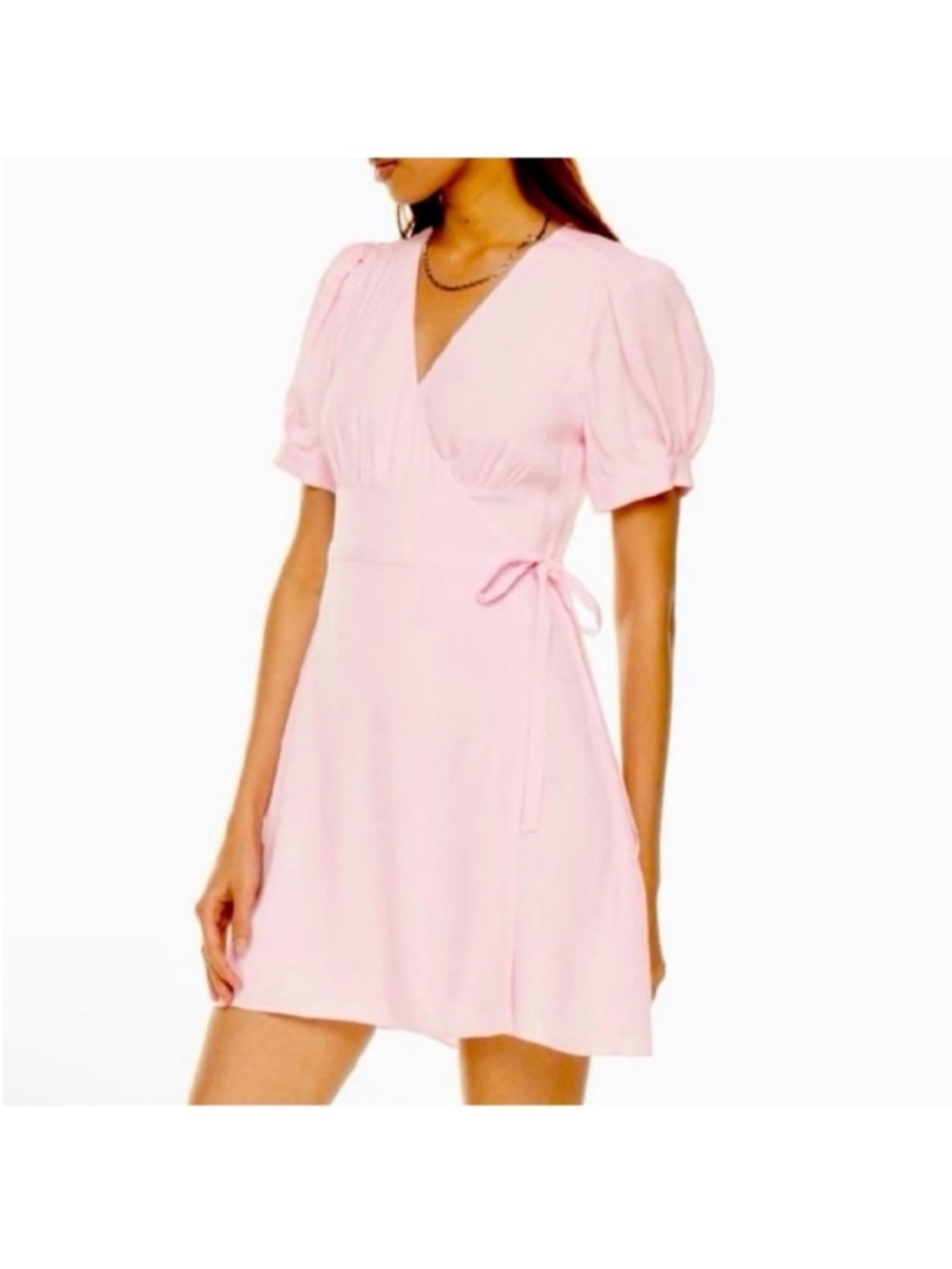 Aritzia Sunday Best- Pink Coronation Wrap Dress. Size: small. Mint Condition